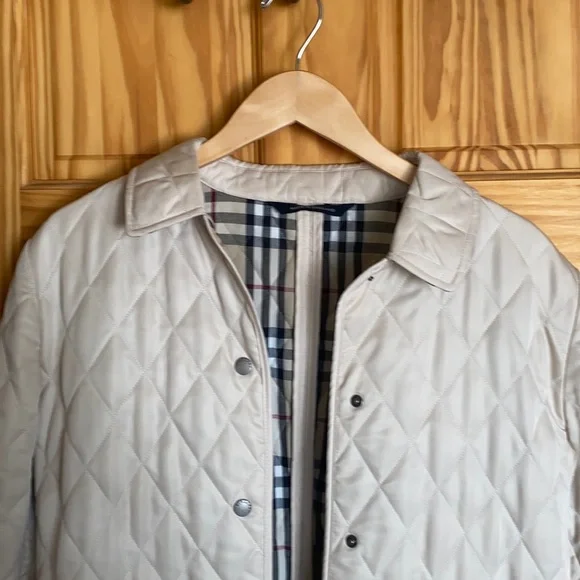 Burberry quilted jacket.Classic plaid and perfect for spring.